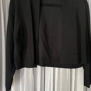 Calvin Klein Black Knit Open Cardigan